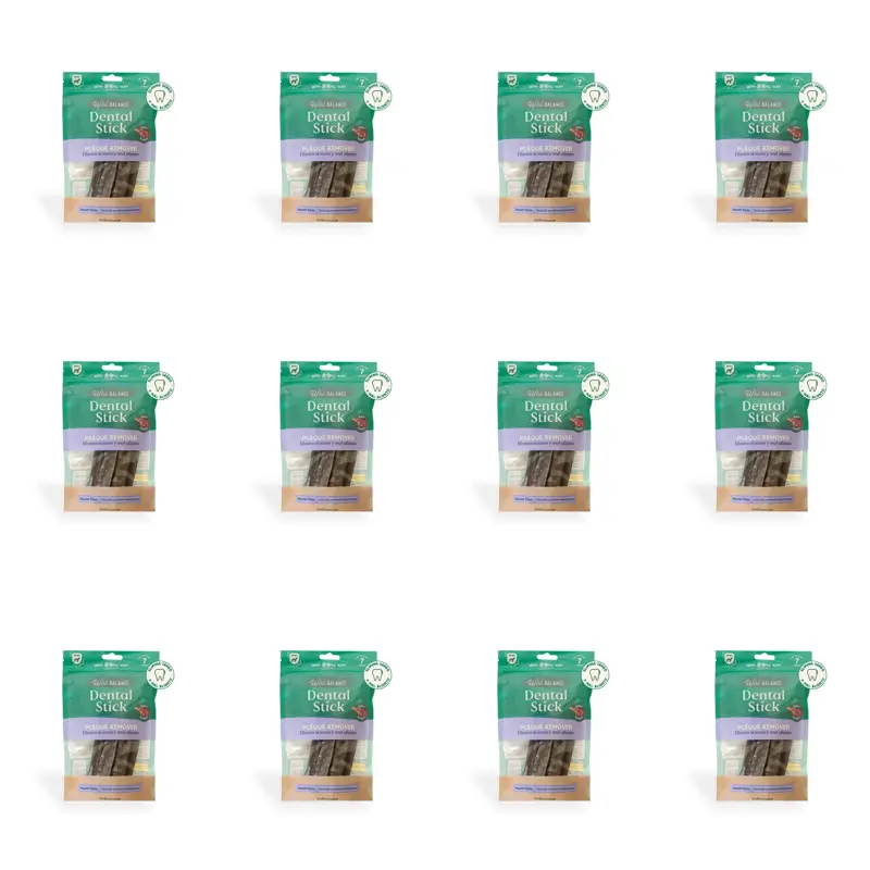 Wild Balance Snacks Snacks Dental Stick Off Plaque , 7 sticks, Pack of 12