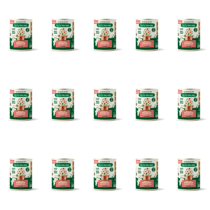 Wild Balance Canned Fisherman's Stew with Salmon, Pork and Vegetables for Dogs, 400 g, Pack of 15