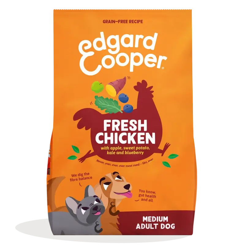 Edgard & Cooper Medium Adult Dog Food With Fresh Chicken , 1 kg