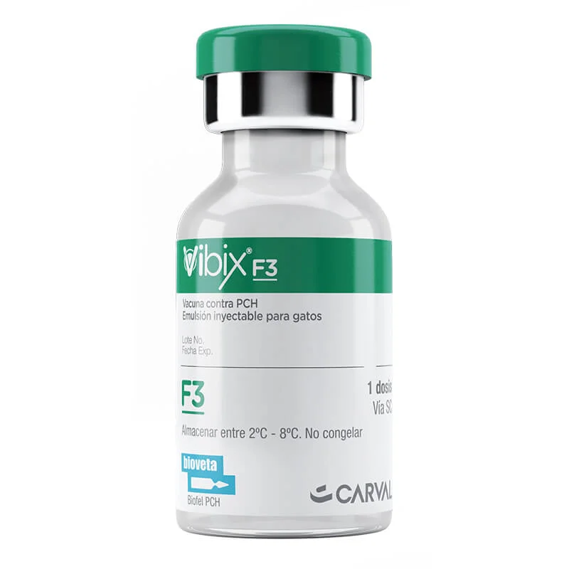 Vacuna Vibix F3 Triple Felina x 1 Dosis para Gatos Contra 3 Enfermedades