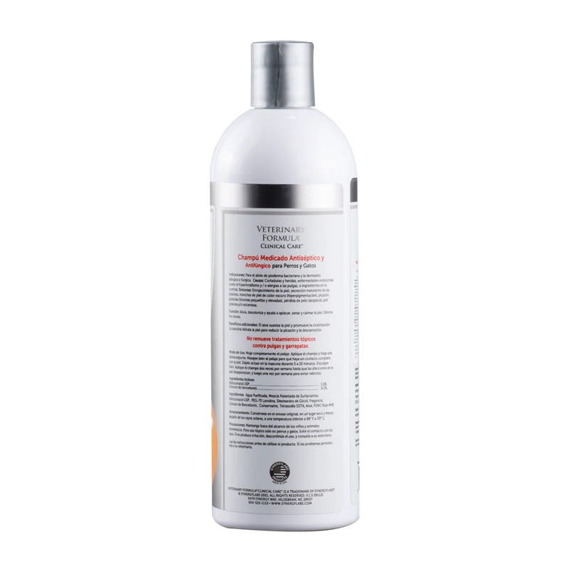 Shampoo Para Mascotas Medicado Vffc Antiseptic Y Antifungal 16Oz