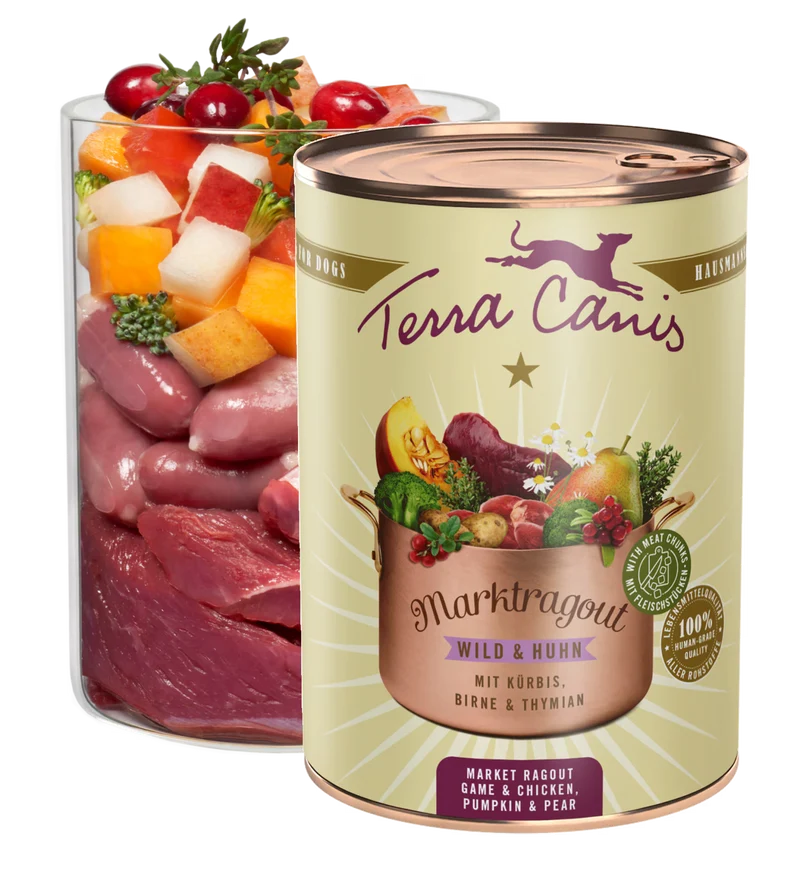 TERRA CANIS MARKTRAGOUT - Venado y Pollo con calabaza, pera y tomillo, sin cereales