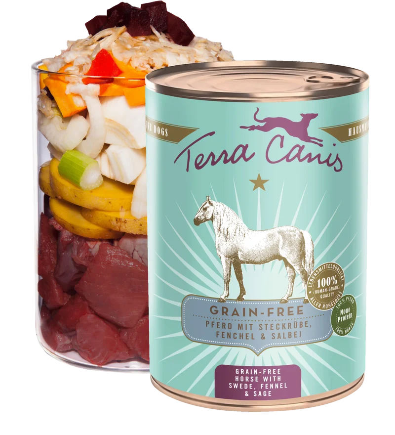 TERRA CANIS GRAIN FREE - Caballo con colinabo, hinojo y salvia, sin cereales
