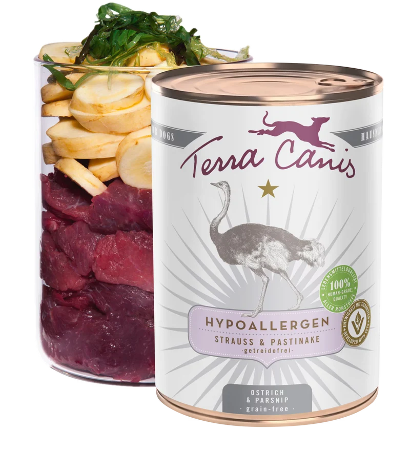 TERRA CANIS Hipoalergénica - Avestruz con con chirivía