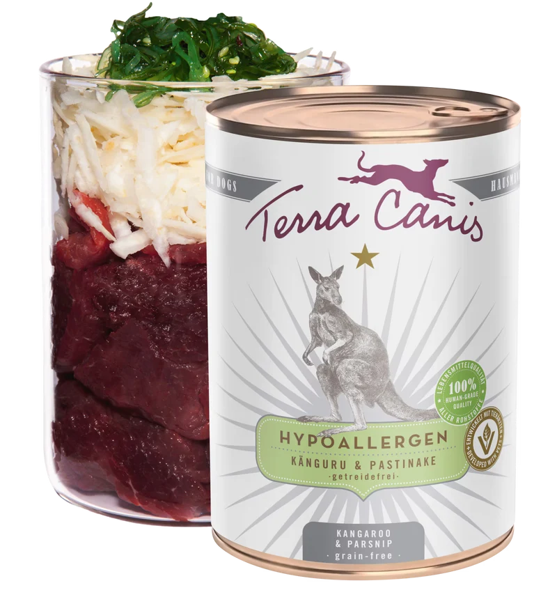 TERRA CANIS Hipoalergénica - Canguro con con chirivía