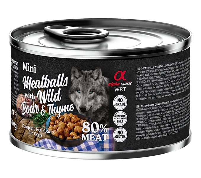 Albóndigas de jabalí, pollo y tomillo 🍖 Alpha Spirit 200g