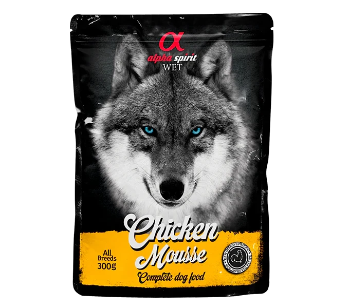 Mousse de POLLO para PERROS - Alpha Spirit 300g