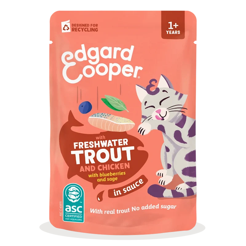 Edgard & Cooper |Trucha y Pollo en salsa | Pouches 85g para gato