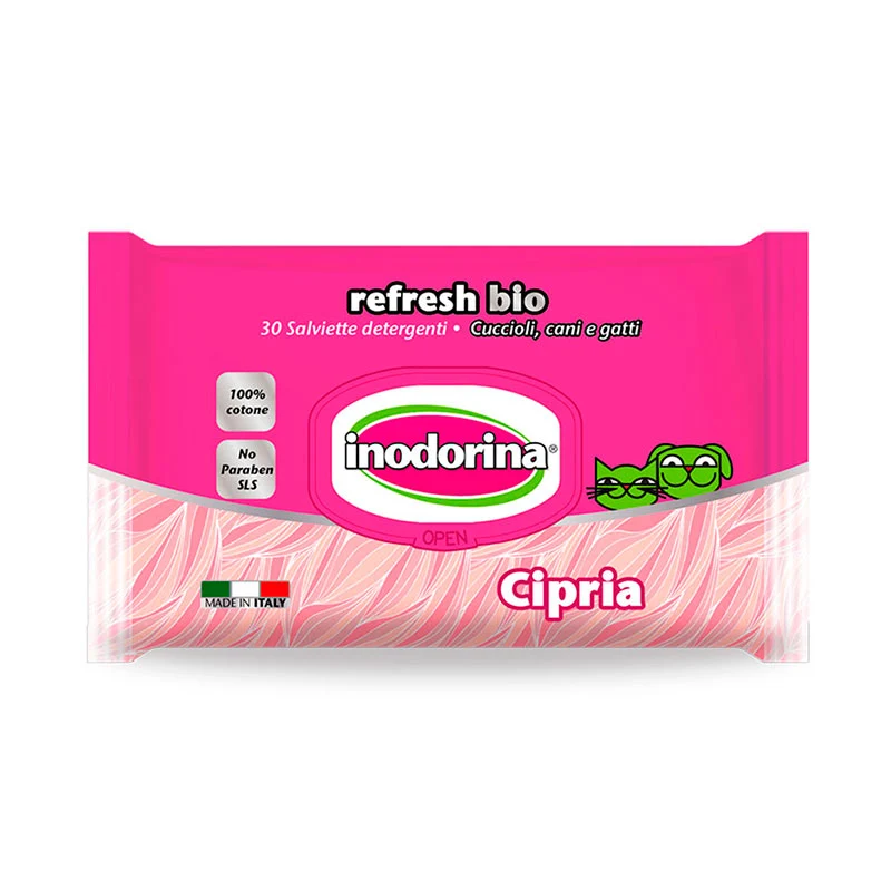 Toallitas Inodorina Refresh Bio Powder Puff