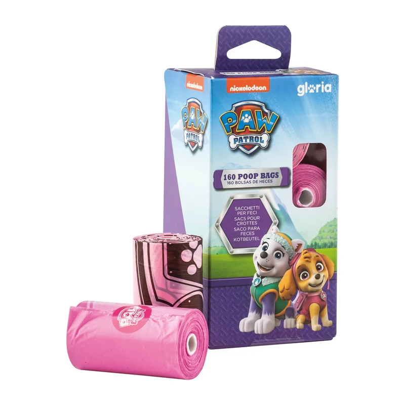 Pack de 8 rollos de bolsas (160 bolsas) Patrulla Canina Paw Patrol