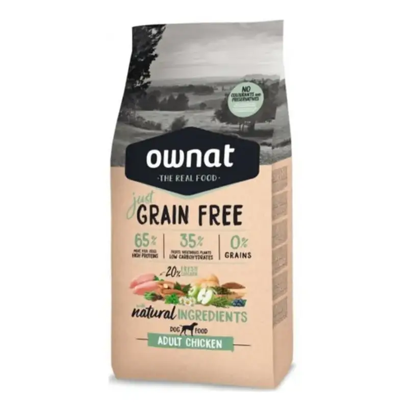 Ownat Just Canine Adultos Sem Grãos Pato 14Kg