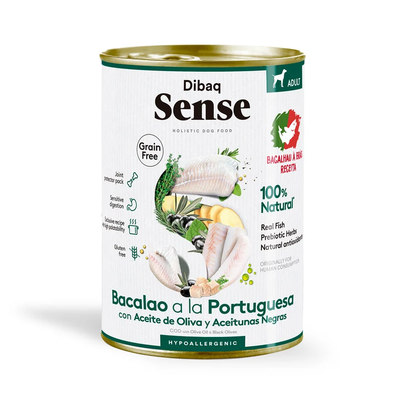 Dibaq Sense Lata Grain Free Bacalao A La Portuguesa 380 Gr