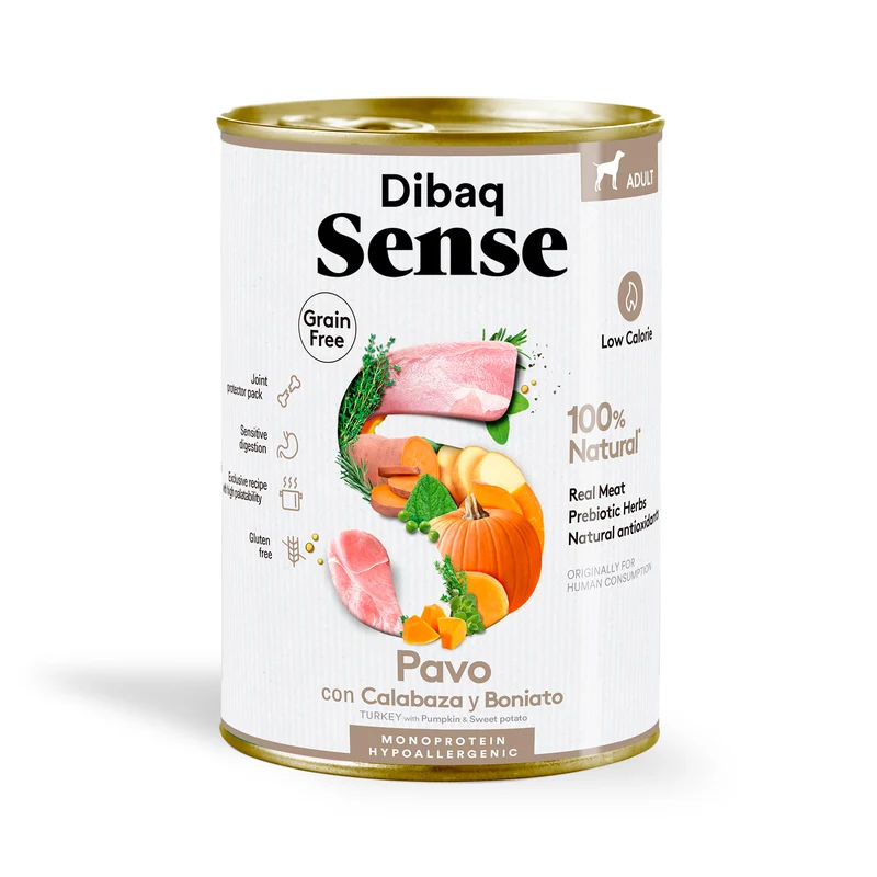 Dibaq Sense Lata Grain Free Pavo Y Calabaza 380 Gr