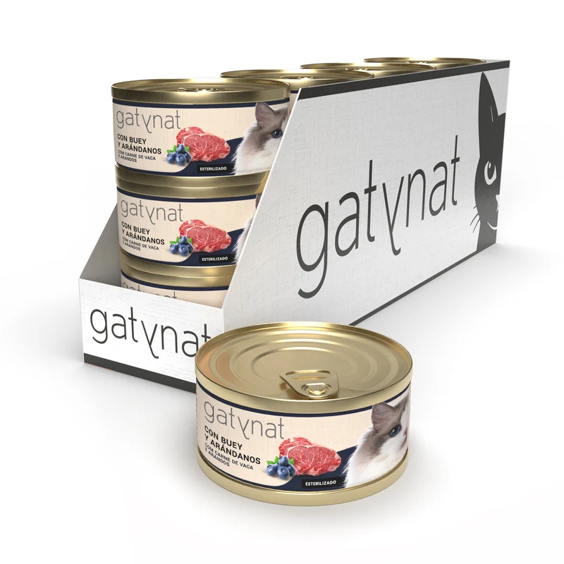 Gatynat Buey Y Arándanos Pack 12 Uds X 85 Gr