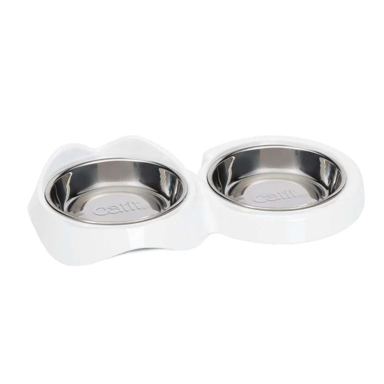 Comedero Doble para Gatos Blanco Catit PIXI