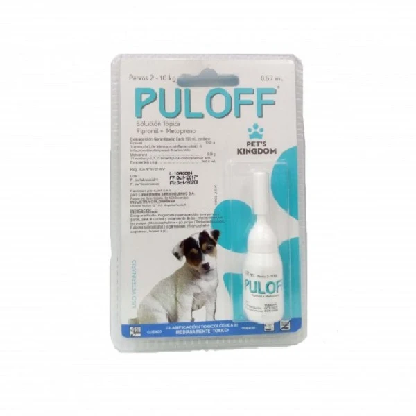 Puloff Antiparasitario externo para Perros 2 A 10 Kg