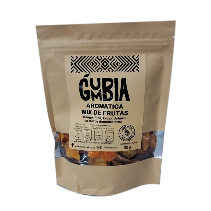 Aromática Mix De Frutas Deshidratadas Gumbia 80 Gr