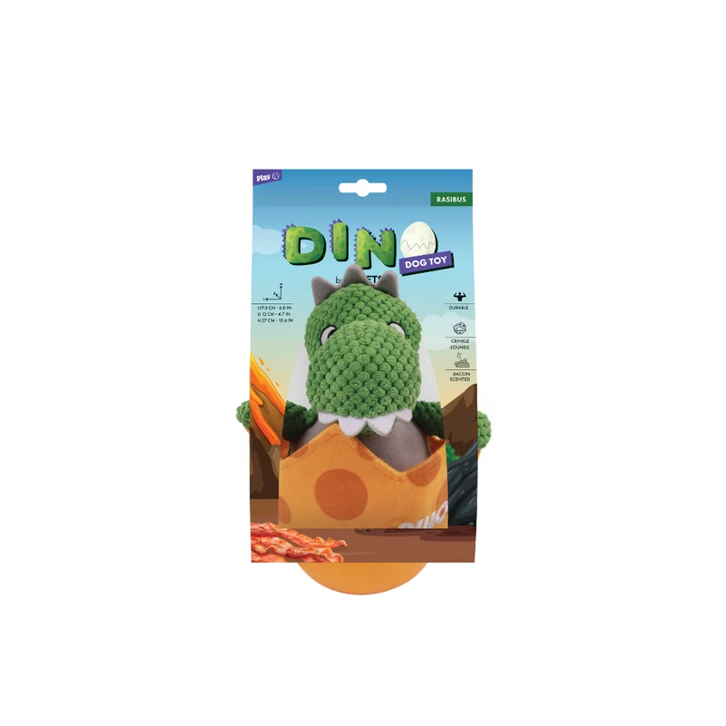 Juguete PLAY Dino Rasibus Tumbler para Perro – Peluche Tumbler que Vuelve a Levantarse | M-PETS®