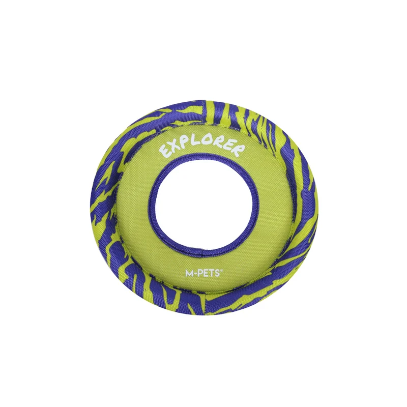 Frisbee SPRINTPUFF Verde/Morado para Perro – Aerodinámico y Suave | M-PETS®