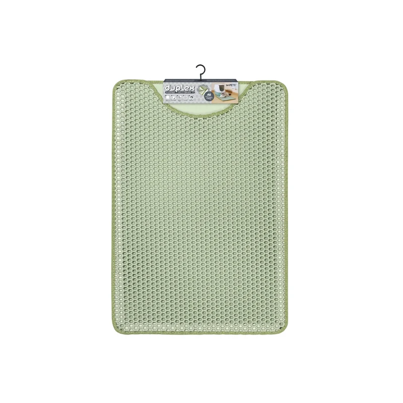 Tapete Atrapa-Arena DUPLEX Vertical Verde para Gato – EVA Impermeable Doble Función | M-PETS®