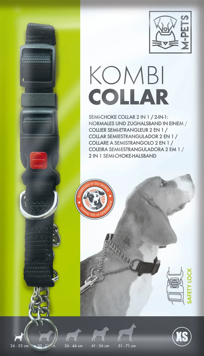 Collar KOMBI Semi-Choke 2 en 1 para Perro – Control Suave para Entrenamiento | M-PETS®