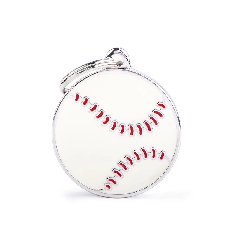 Placa ID en Forma de Pelota de Baseball para Perros