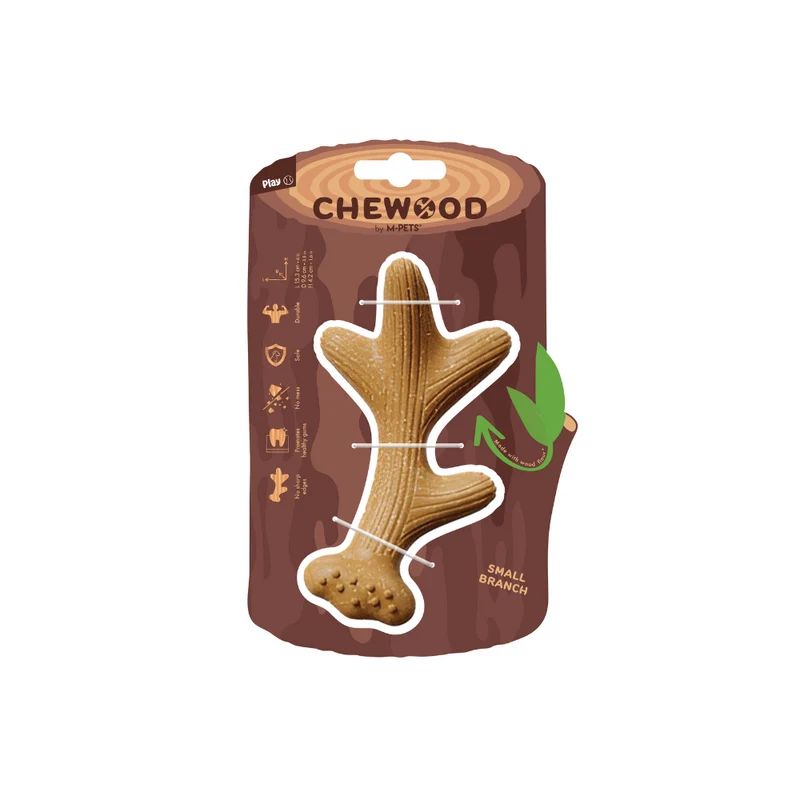 Juguete Mordedor CHEWOOD Branch – Nylon y Madera Natural para Perro | M-PETS®
