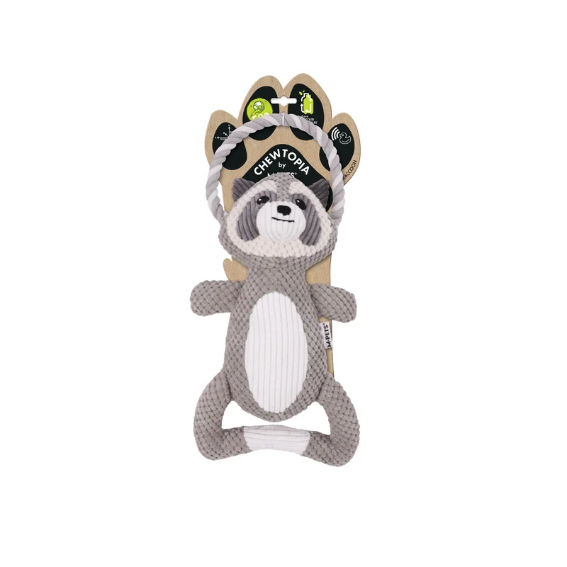 Peluche CHEWTOPIA ECO Raccoon (Mapache) (Mapache) para Perro – 99% Materiales Reciclados | M-PETS®