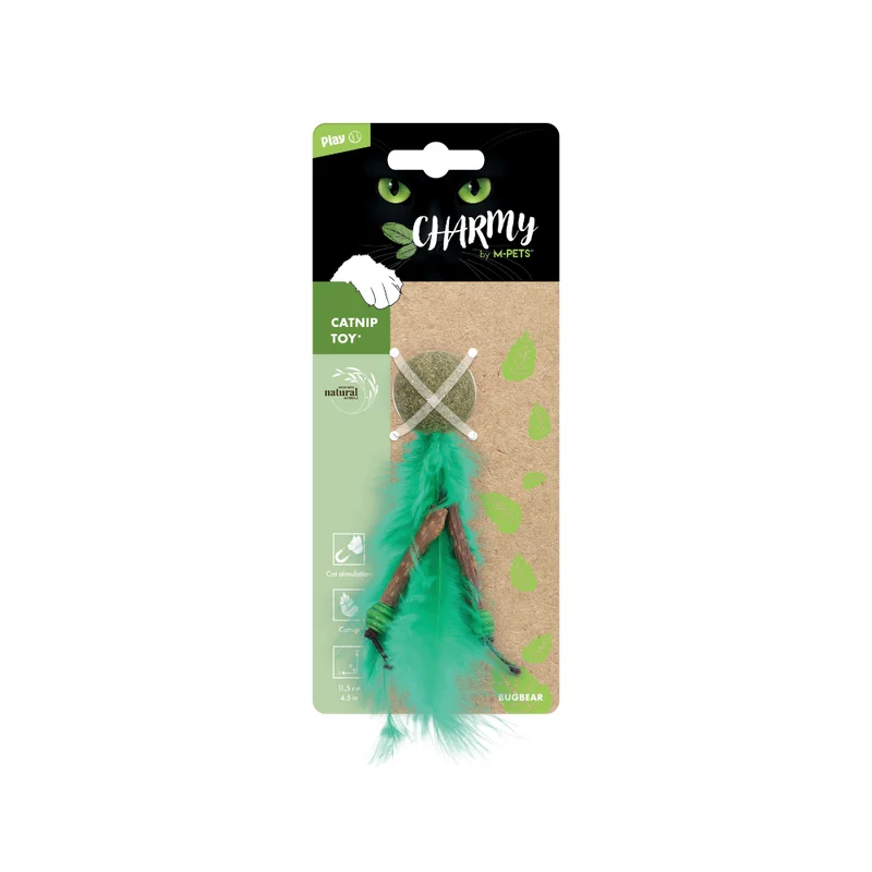 Juguete con Catnip CHARMY BUGBEAR Verde para Gato | M-PETS®