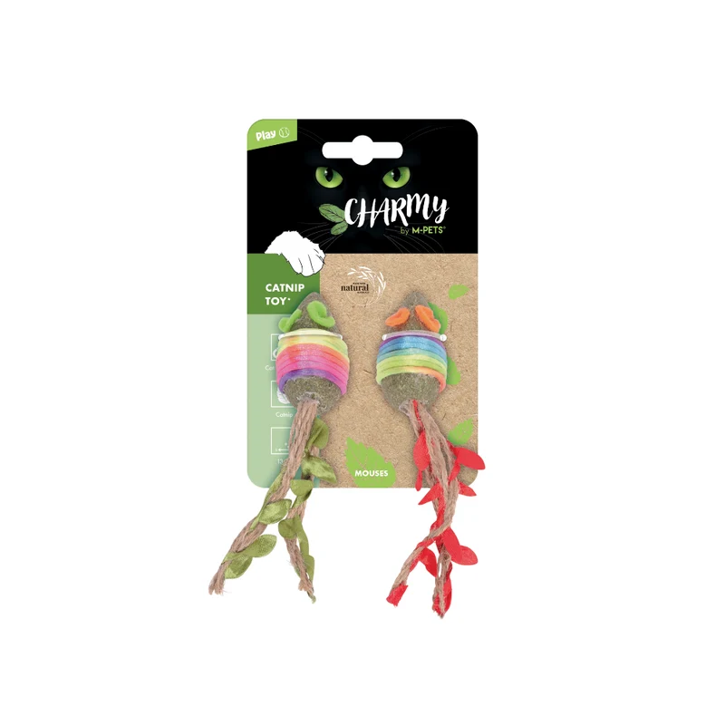 Juguete con Catnip CHARMY MICE (Ratones) para Gato | M-PETS®