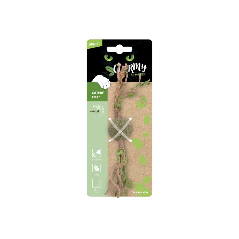 Juguete con Catnip CHARMY TREE BRANCH Verde (Rama) para Gato | M-PETS®