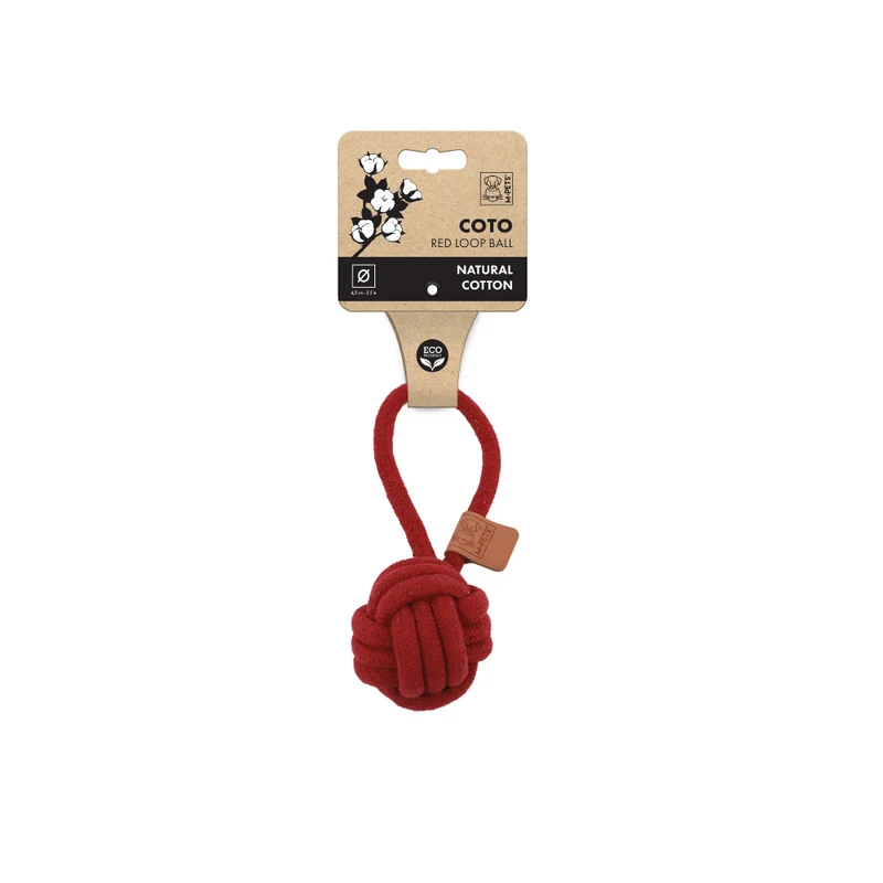Juguete de Cuerda COTO Loop Ball Rojo | M-PETS®