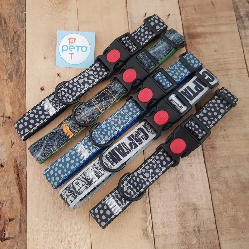 COLLAR EN DISEÑOS MODERNOS CON BOTON DE SEGURIDAD PARA PERRO