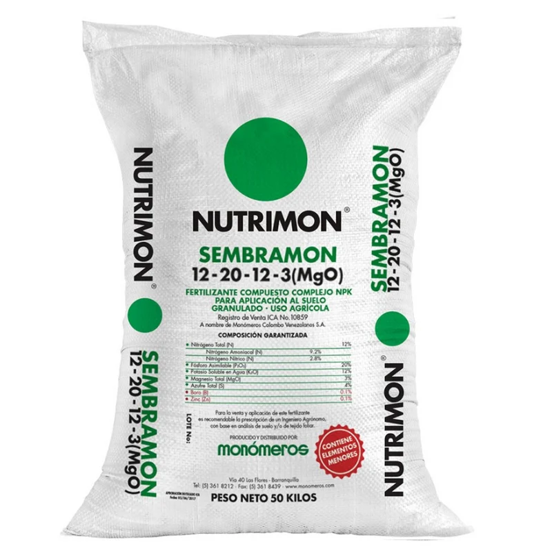 Fertilizante 12-20-12-3-4 Sembramon x 50Kg