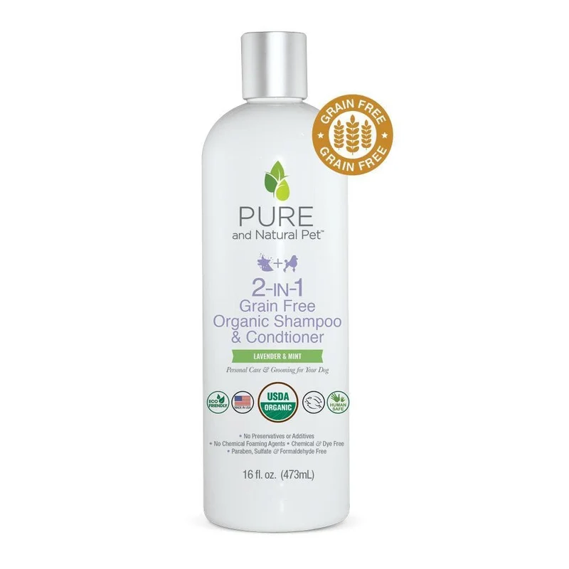 2 en 1 Shampoo y Acondicionador Orgánico sin Granos (Lavanda y Menta) de Pura Naturals
