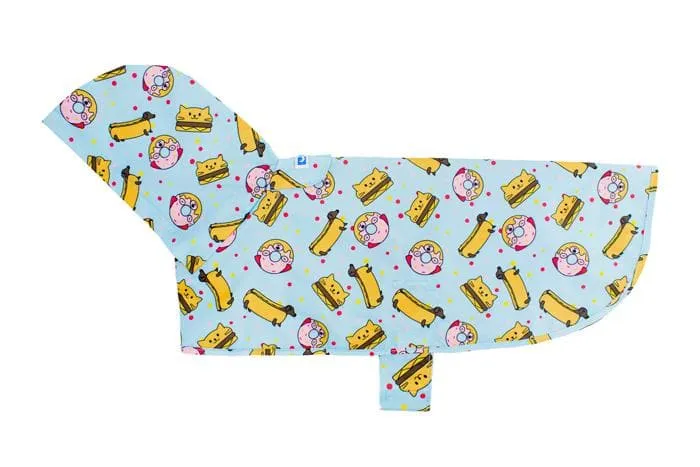 Impermeable de Bolsillo Para Perros en Comida Divertida (NUEVAS MEDIDAS)