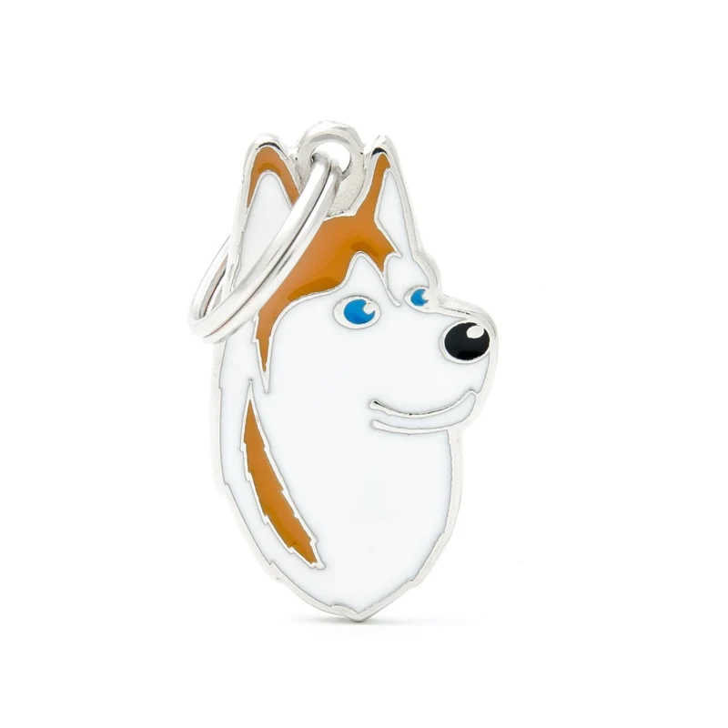 Placa ID Friends Husky Siberiano Blanco y Marrón | MyFamily