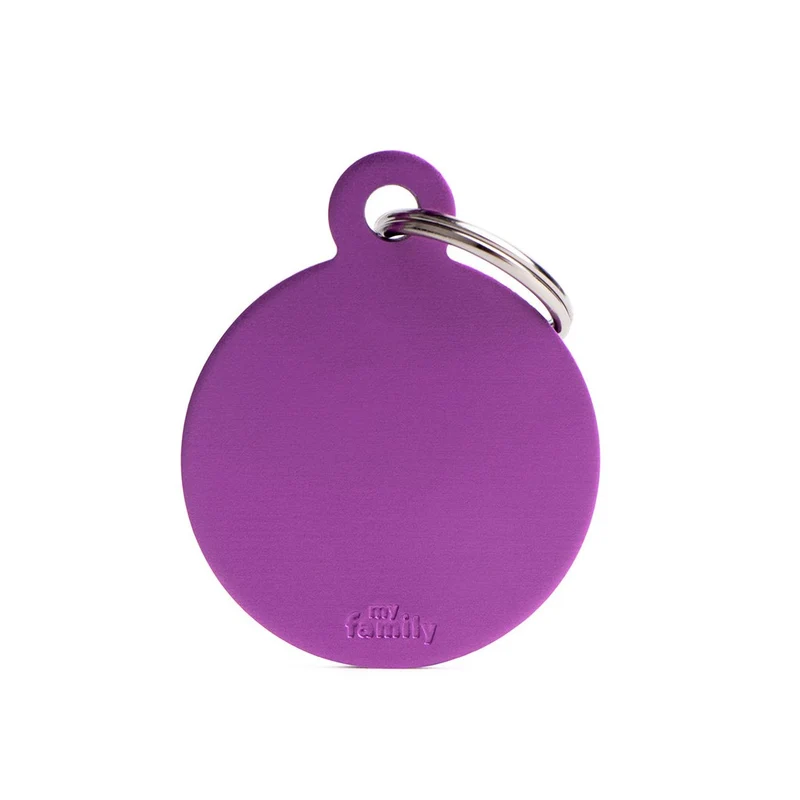 Placa Basic Círculo Grande Morado en Aluminio | MyFamily