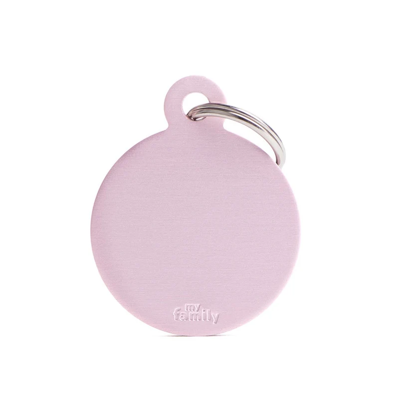 Placa Basic Círculo Grande Rosa en Aluminio | MyFamily