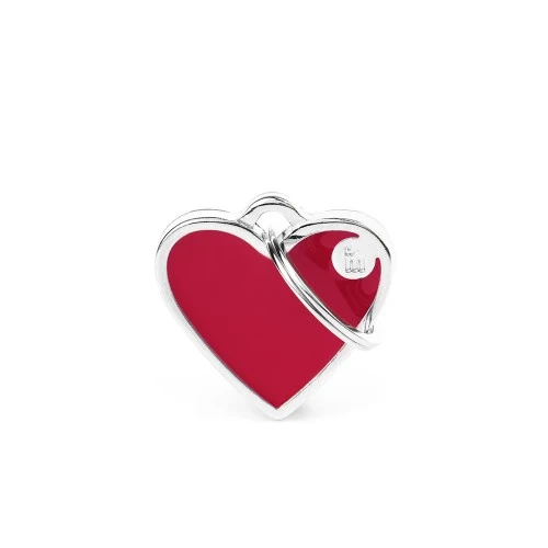 Placa ID Basic Handmade Chica en Forma de Corazón – Roja (Red) | MyFamily