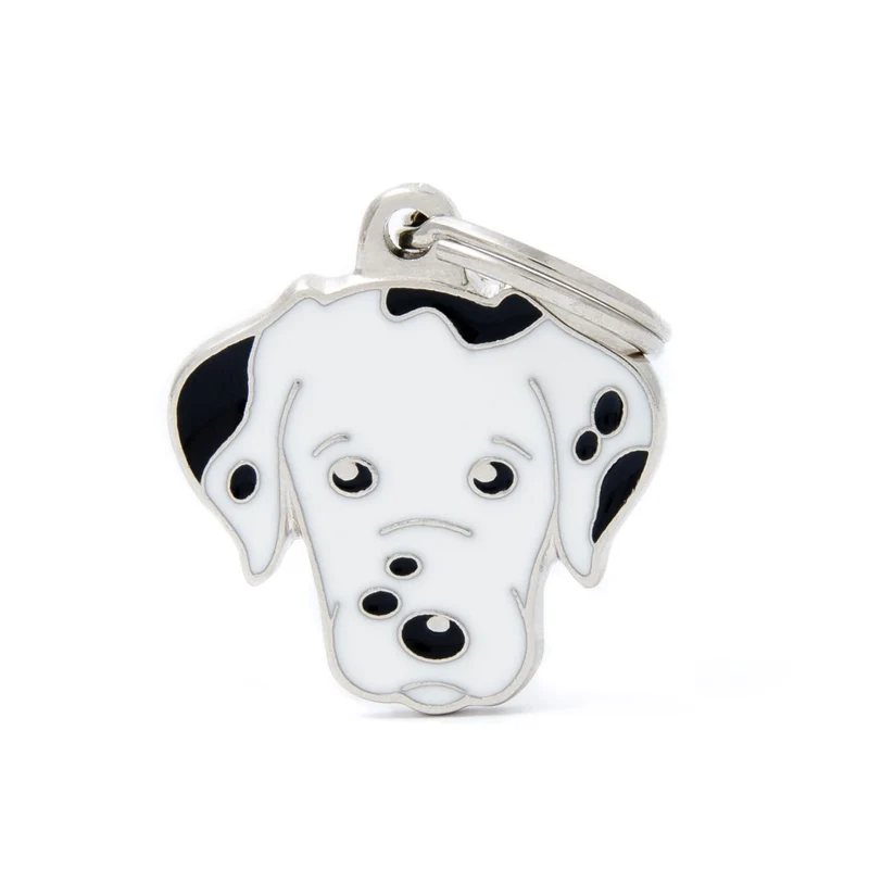 Placa ID en Forma de Dalmata para Perros