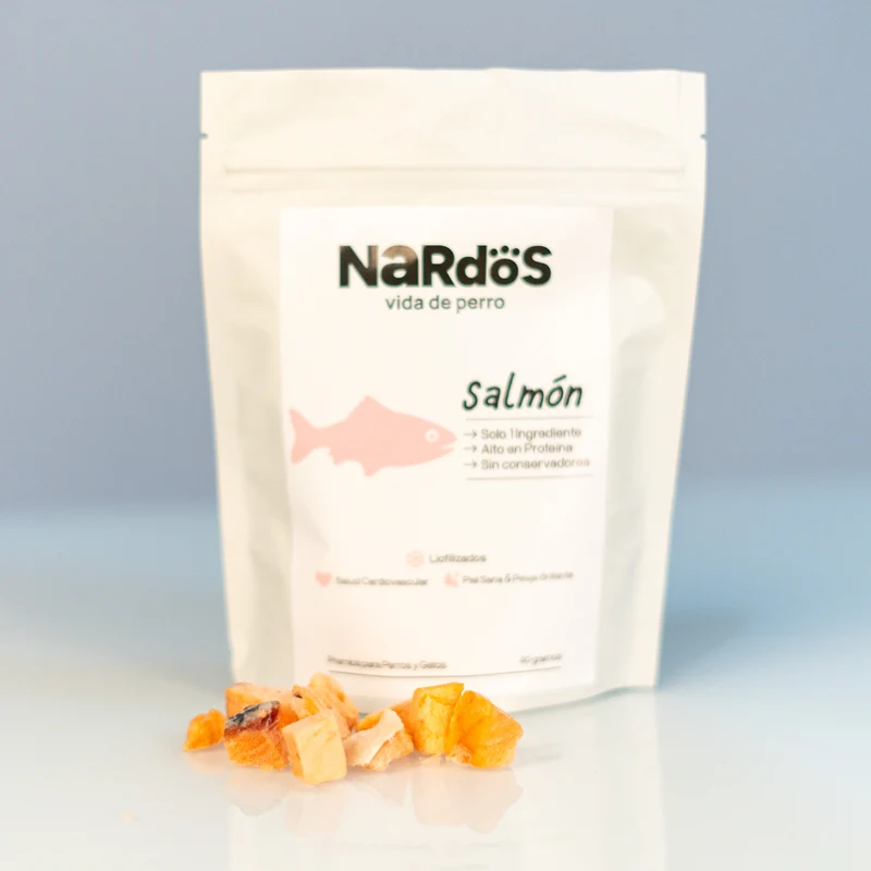 Salmón Liofilizado — Omega-3 EPA/DHA y Pelaje Brillante | Método Nardos™
