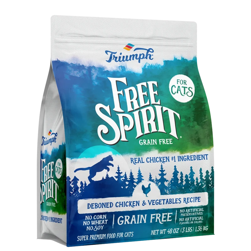 Croquetas sin grano para gatos “Free Spirit” de Triumph – Pollo & Vegetales | Triumph
