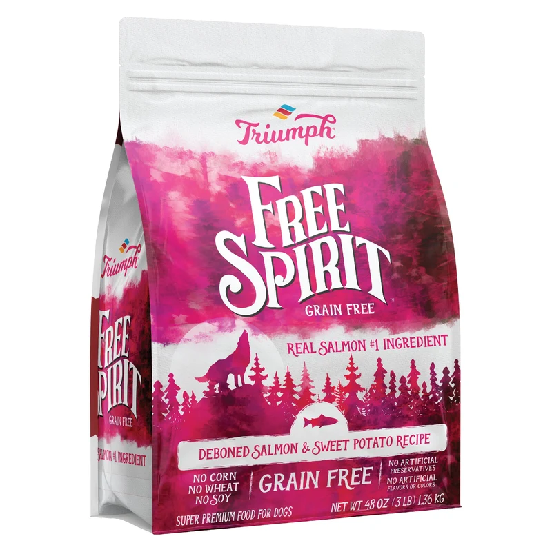 Croquetas sin grano para perros “Free Spirit” de Triumph – Salmón & Camote | Triumph