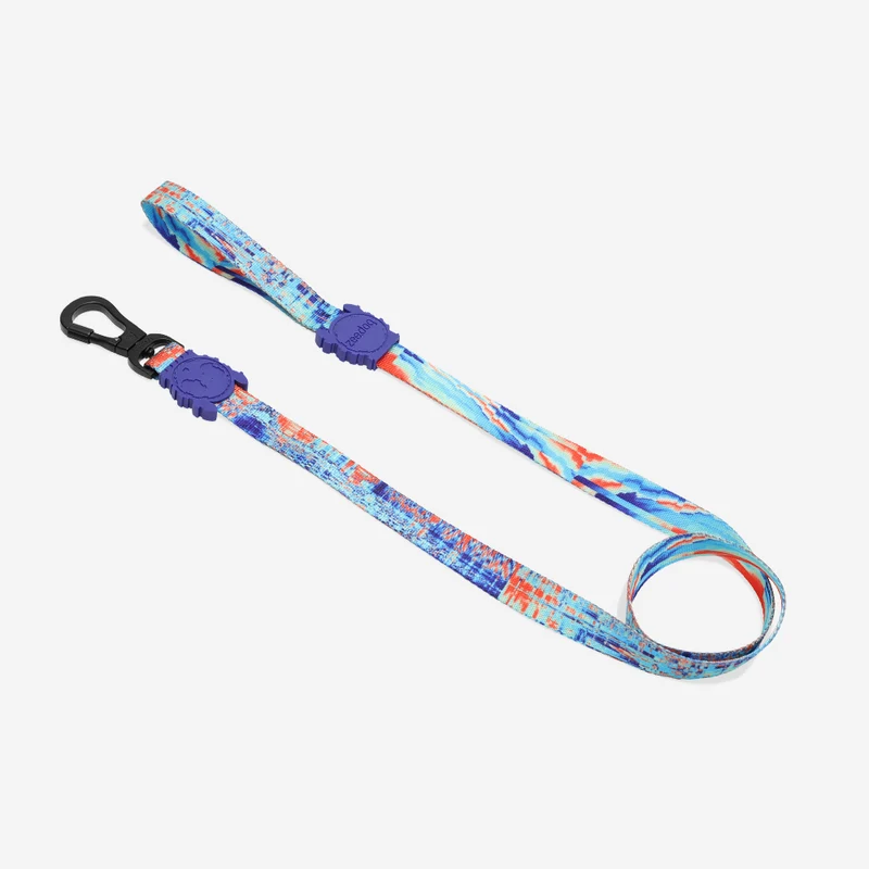 Correa para Perros Error #404 - Colección Glitch - Azul con Rojo (Glitch Blue/Red) | Zee.Dog