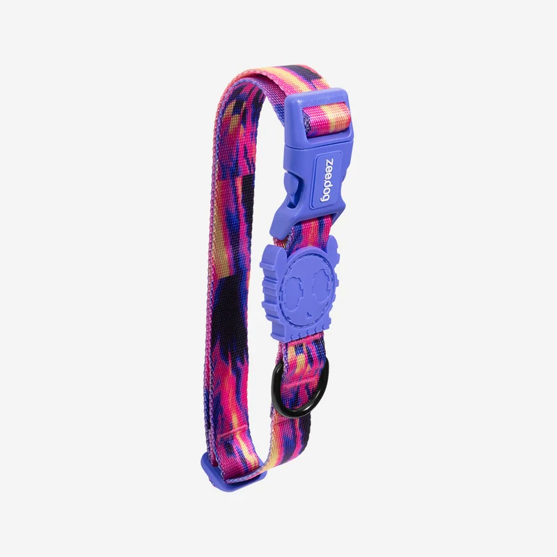 Collar para Perros Error #500 - Colección Glitch - Morado con Rosa (Glitch Purple/Pink) | Zee.Dog