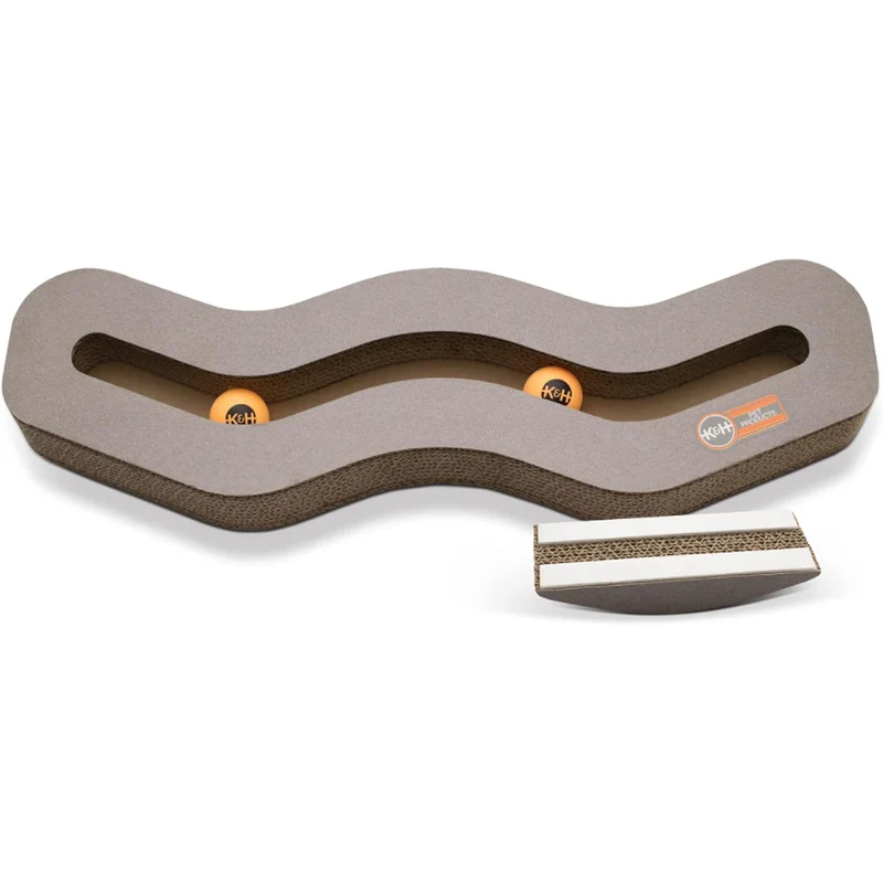 Rascador Interactivo para Gato Kitty Tippy Track n’ Roll - Con Bolas y Catnip | K&H