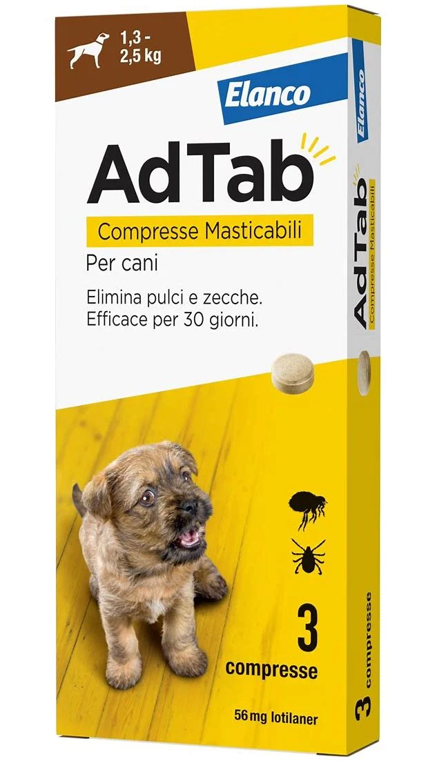 AdTab® comprimido masticable antiparasitario para perros