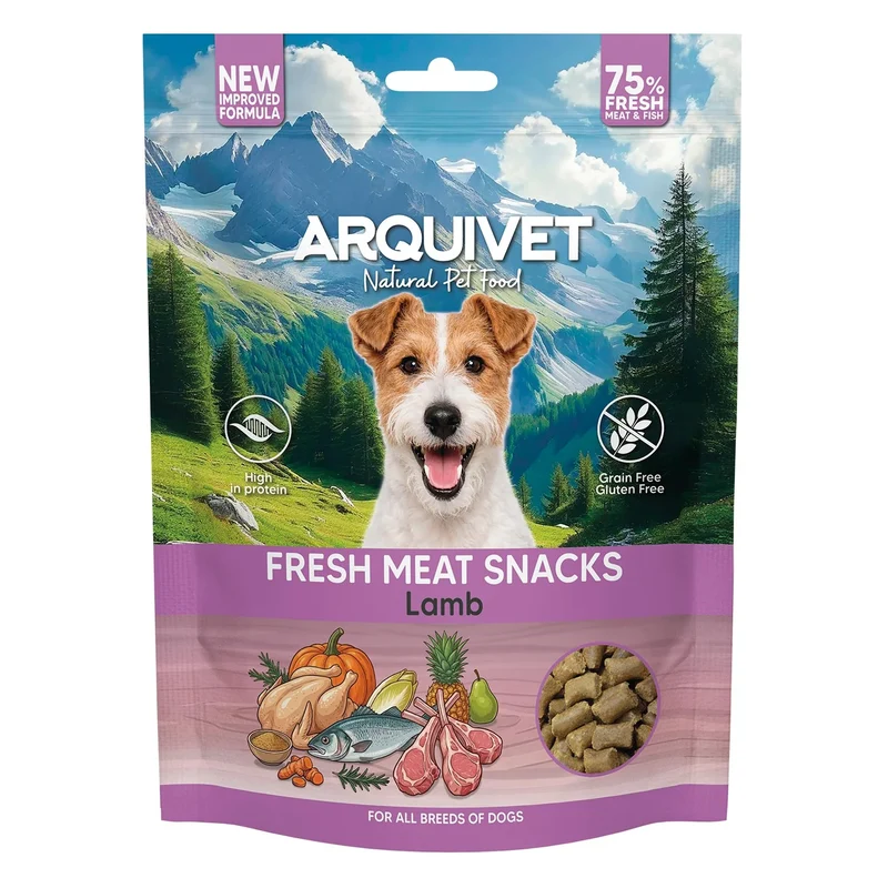 Snacks semihúmedos de Cordero y pollo - Fresh Meat Snacks Para Perros - Arquivet