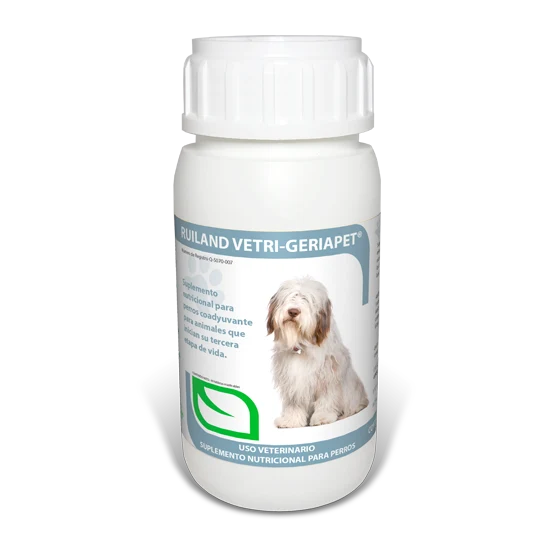 Geriapet® Tabletas Masticables para Perros Senior – Suplemento Integral con L-Carnitina, Probióticos y Ginkgo Biloba | Ruiland
